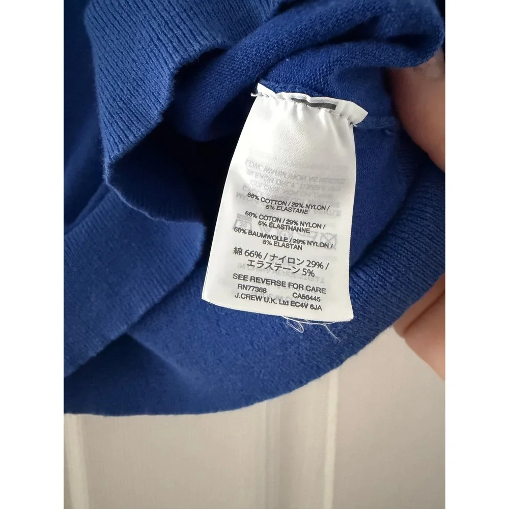 J.Crew Womens Harbor Blue Sleeveless Tank Sweater Preppy Coastal